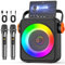 Karaoke Machine with 6.5 Speaker & Instrumental Mode, Portable Bluetooth 5.3 Karaoke Speaker with 2 Wireless Microphones for Adults, PA System with Echo Adjustment, Support TWS/TF Card/USB/AUX/Live