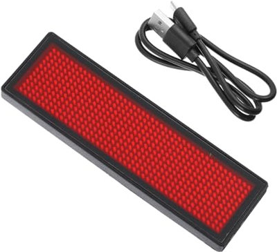 FUNOMOCYA Led-namensschild Mit Usb-kabel Wiederaufladbares Led-badge Wiederverwendbares Preisschild Für Restaurant Ausstellung Party Laufschrift-abzeichen Programmierbares Namensschild