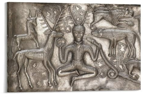 Poster mit nordischen mythischen Göttern, Cernunnos, Heimdekoration, Poster, Wandkunst, zum Aufhängen, Bilddruck, dekorative Malerei, Poster, 40 x 60 cm