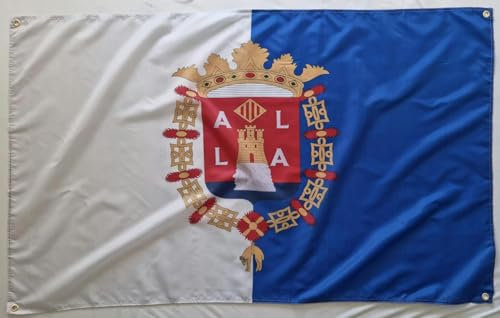 Bandera de Alicante, reforzada con 4 ojales, 150 x 90 cm (Alicante)