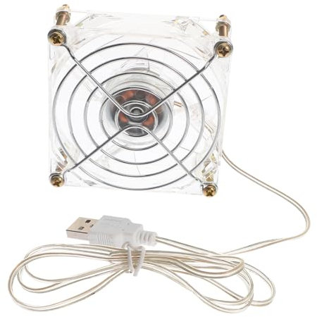 COLLBATH Pet Cooling Fan Cooling Mini Fan Pet Cooling Tool Bunny Cooling Fan Pet Summer Fan Hamster Cage Accessories Hamster Summer Fan Rabbit Cage Fan Dog Crate Fan Acrylic Transparent