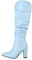 Stivali per Giardino Donna Stivali Bianchi Donna Stivali da Moto Stivali Alti sopra Il Ginocchio Leva Stivali Country Western Legno Porta Stivali Stivali Cowboy Donna (Azzurro, 41)