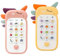 Bettinay Toy Phone, 2 PCS Baby Toddler Phone Toy with Music Learning Education for 1 Year Old Babies(Yellow+Pink)