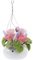 JUMPLAWN Rose Potting Ornament 1/12 Scale Miniature Home Decor Hanging Basket for Doll House Adornment