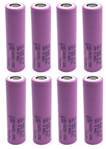 4x SAM INR18650 35E - 3400mAh 8A Continuous Discharge or 13A Maximum discharge - Rechargeable Li-Ion 18650 Flat-Top Battery. Genuine & Recent Batch (8 x SAM INR18650 35E - 3500mAh 8A CDR - NO CASES)