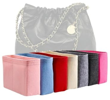 Xoppia Taschen-Organizer, kompatibel mit Chanel 22 Hobo Handtasche.Filzeinsatz Liner für Frauen Tote Handtasche (Schwarz, Stil B: Seitlicher Reißverschluss)
