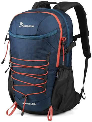 Mountaintop 25L Wanderrucksack Daypack Damen Herren für Tageswanderungen, Outdoor, Radtouren, Dunkelblau