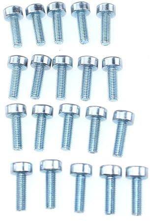 xiaopang 20 Tornillos estriados T27 M5*12 for Motosierra Stihl, Oleo-Mac, Dolmar, Makita, desbrozadora, sopladora, bordeadora, Cortasetos, Cortador de Disco, barrena.