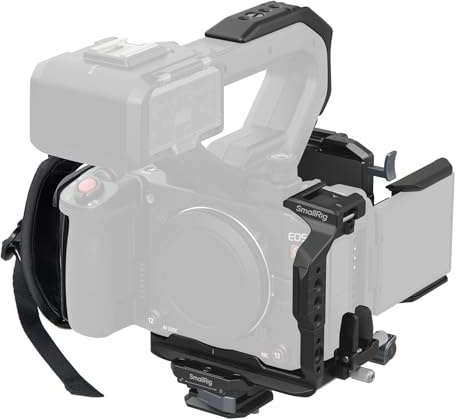 SMALLRIG Handheld Power Cage Kit for Canon C50 with XLR Handle Extension, V-Mount Battery Plate, Quick Release Plate for Arca, Cable Clamp for HDMI, Hand Strap - 5658
