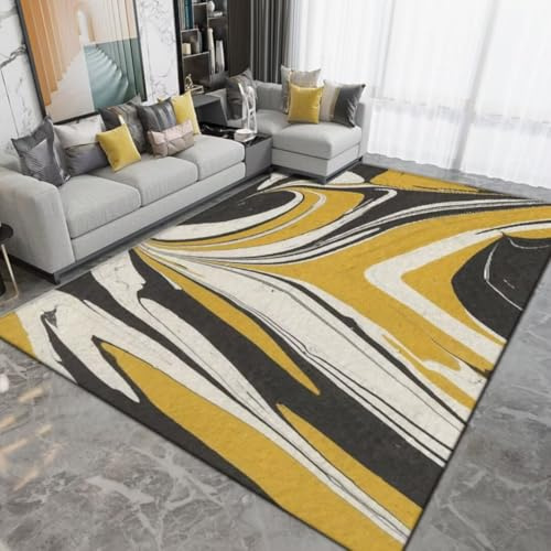 RUGMRZ Antirutsch Für Teppich Wohnzimmer rutschfeste Wasserwaschige Einfache Dekoration Bereich Auslegware Gelb Room Decor Kitchen Carpet Sofa Teppiche170X240Cm