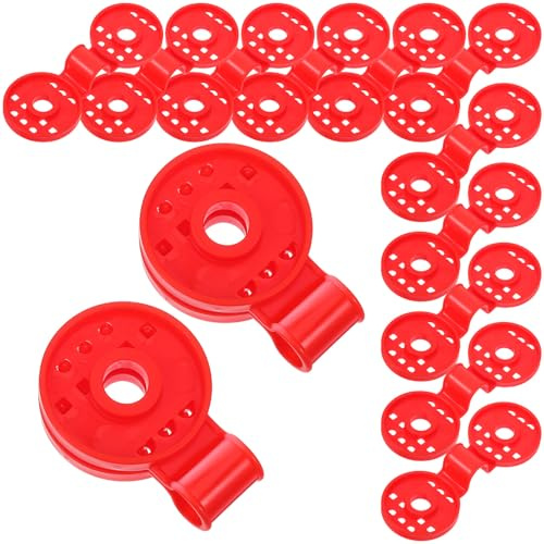 Toyvian Lot de 100 Clips de Fixation pour Toile D’ombrage en Plastique Rouge, Résistants au Vent, Adaptés aux Filets Pare-Soleil de Jardin, Fixations Robustes pour Protection Solaire