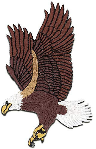 Adler Vogel Flügel Tier - Aufnäher, Bügelbild, Aufbügler, Applikationen, Patches, Flicken, zum aufbügeln, Größe: 10,3 x 6,6 cm