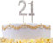 21 Silver Diamond Sparkley Cake Topper Age Year For Mans Boys Womens Girls Birthday Anniversary Party Decorations