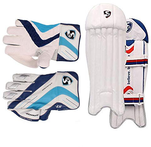 SG Cricket Wicket Keeping Legguard, Herren + Cricket-Handschuhe