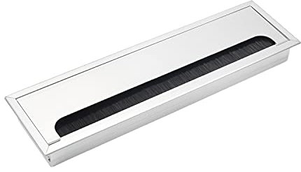 MroMax Cache-câble rectangulaire en alliage d'aluminium pour organiser les câbles Blanc 280 x 80 mm