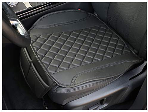 BREMER SITZBEZÜGE Sitzauflage Kunstleder Textilleder kompatibel mit Skoda Superb 3 Typ 3V Sitzkissen in Kunstleder Schwarz OT404