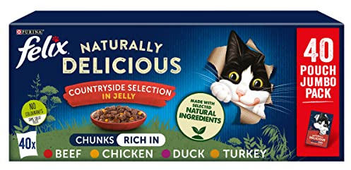 FELIX Naturally Delicious Countryside Selection Wet Cat Food 40x80g