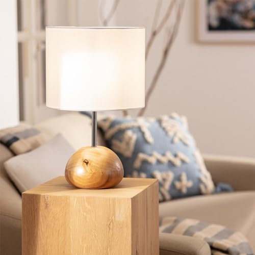 LEDKIA LIGHTING Tischlampe aus Holz Gulbi Natürlich für Wohnzimmer, Küche, Schlafzimmer