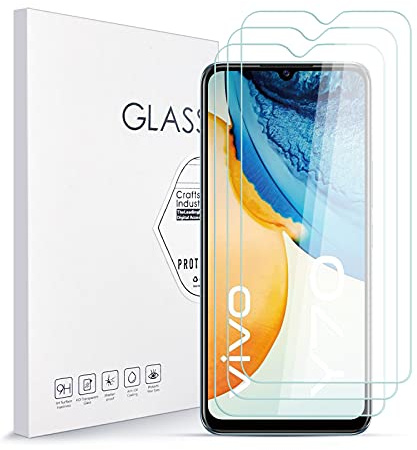 Asoway Verre Trempé pour vivo Y70 [3 pièces] | Protection écran Film HD Dureté 9H Glass, Ultra Résistant, Anti Rayures, Anti-Bulles Facile à Installer