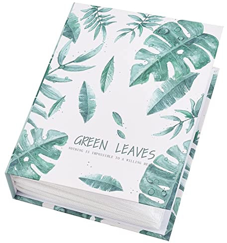 NICENEEDED 50 Seiten 100 Schlitze Nail Sticker Collection Alben, Green Leaf Design Nagelprägeplattenhalter Für Die Aufbewahrung von Sammelstempeln (Stil 1) .)