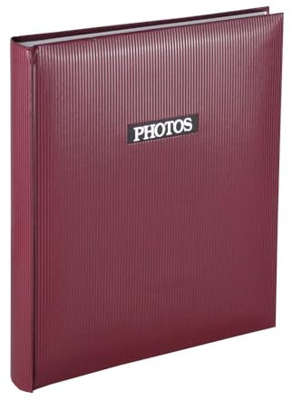 KM FOTO Style Fotoalbum 29x32 cm 100 weiße Seiten Seiten Jumbo Buchalbum Fotobuch: Farbe: Rot