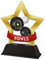 Trophy Monster Bowls Star Medal Award Free Engraved Plate | for Clubs & Schools | Gold, Silver or Bronze | Made from Printed Acrylic (3 sizes 95mm-160mm)