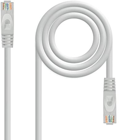 NANOCABLE 10.20.1800-L25 - Cable de Red Latiguillo RJ45 LSZH CAT.6A UTP AWG24, Gris, 25 cm