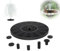 UISEBRT Bomba solar para estanque, 1,4 W, bomba de fuente, bomba solar para fuente de agua, para jardín, estanque pequeño, recipiente para peces (redondo)