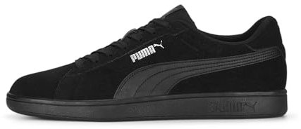 PUMA Unisex Smash 3.0 Sneaker, Black Black Silver, 42 EU