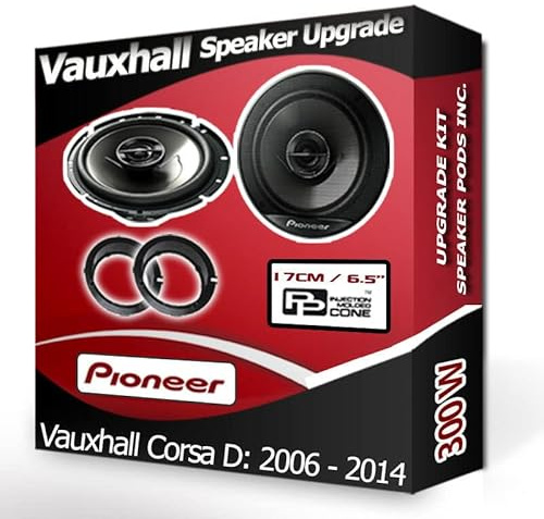 Corsa D Speaker upgrade Front Door Pioneer car speakers 6.5 17cm 300W
