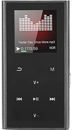 minifinker MP3 (4G Blanc), Hifi Lossless Long Palyback Sleep Timer Enregistreur Radio FM Lecteur Portable avec Réduction du Bruit pour Cadeaux(Le Noir, RAM 8G)