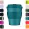 Ecoffee Cup 8oz 240ml Reusable Eco-Friendly 100% Plant Based Coffee Cup with Silicone Lid & Sleeve - Melamine Free & Biodegradable Dishwasher/Microwave Safe Travel Mug, Bay of Fires