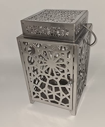 HEMBJUDEN Laterne für Blockkerze 32cm XL Silber Oriental IKEA-Windlicht Borrby