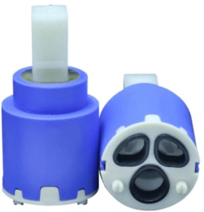 Schläfer 480033 | Cartuccia Rubinetto Miscelatore 25mm, Cartuccia di Ricambio in Ceramica Bassa con 2 Piedini, Per Rubinetti Miscelatori Monocomando di Cucina, Bagno, Doccia e Vasca