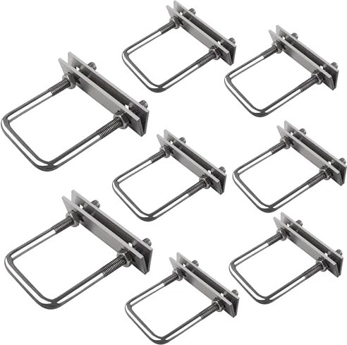 Bullone a U Quadrato M8, U-Bolts, Staffe a U Con Dado Piastra Telaio E Rondella, Bulloni a U per Giardino, Cortile, Fissazione della Conduttura, RV, Fissazione Solare