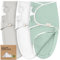 3er-Pack Pucksack Baby 3-6 Monate mit Reißverschluss - Bio-Baumwolle Baby Wickeltücher für Neugeborene, Mädchen, Jungen, Weicher und Strapazierfähiger Swaddle zum einfachen Windelwechseln (Sage, L)