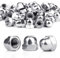 SWTYExt 50 Pcs Nut Caps M5 Dome Cap Nuts A2 V2A Metric 304 Stainless Steel Acorn Dome DIN 1587 Thread Hex for Motorcycle Bicycles Furniture Lighting Saddle
