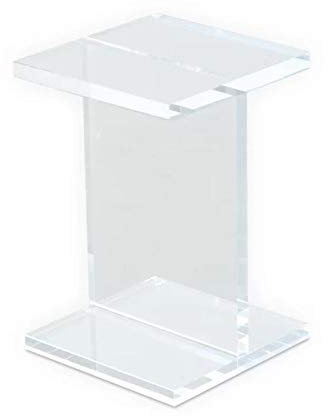 NOGRAX Side Table Acryl Ecke Endtisch, transparenter Kristall Kleine Couchtisch, Sofa-Seitenschrank, Laptop-Büro-Beistelltisch Side Table