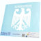 INDIGOS UG Auto Aufkleber Auto - 200x167 mm - Bundeswehr mit Adler - weiß - Selbstklebender Sticker für Auto, Fenster, Bus oder LKW