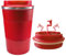 Senshuomy Travel Mug,Insulated Coffee Cup with Leakproof Lid,Reusable Coffee Cups Travel Cup,Stainless Steel thermaol Mug for Hot Cold Drinks (Red/380ml)