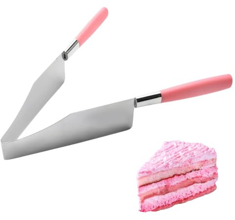 monTTese Triangular Cake Cutter and Separator, Adjustable Stainless Steel Device for Cakes, Pastries, Stainless Steel Triangular Cake Slicer for Tarts