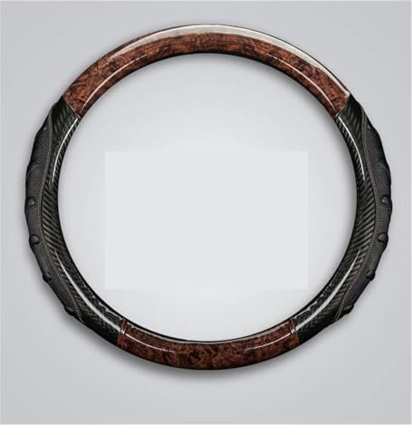 Lenkradschoner Bus Kombi Reisebus LKW LKW Van Auto Lenkradbezug Kristall Pfirsich Holzmuster Für 38 40 42 45 47 50 cm Lenkrad Lenkradbezug (Farbe : Black Brown 40cm)