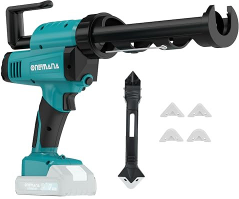 ONEMANA Cordless Caulking Gun,18V Electric Sealant Adhesive Gun, 7 Adjustment Speed, 310ml Cartridge (Tool Ony)