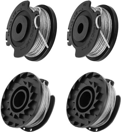 4 Rollenkompatibel mit Rasenmäherspulen und -kabeln von Bosch,18 23 26,18-230,18-260,Rasentrimmer Ersatzfadenspule für Bosch ART 23 SL 26 SL Rasentrimmer Ersatzspule Ersatzteile F016800569 F016800385