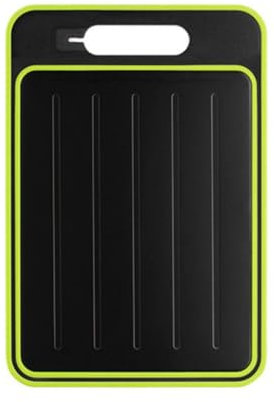 4 In 1 Defrosting Board Defrosting Tray Melt Defrosting Board 9.84 X 14.37 Inch Double Chopping Board With Grater Sharpener Fast Thaw Meat Food Kitchen Utility Tools Rice Measuring Cup with (BK1, A)