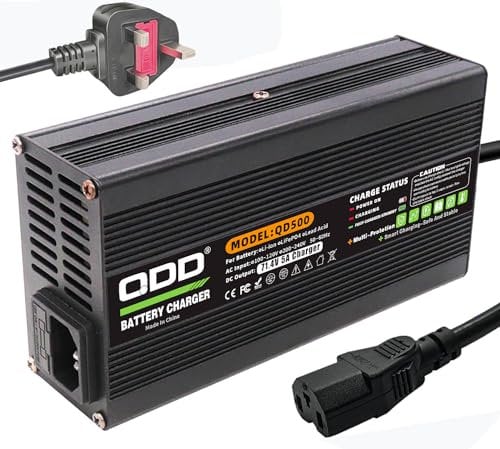 QDD 71.4V 5A Charger 60V Li-ion Battery Smart Charger Safety Protection Function,Used for 17S 60V Li-ion Battery Charger with C13 N+L- Connector