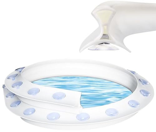 Cuyacili Duschschwellen Wasserdamm mit Saugnapf Duschwasserblocker Silikon Wasserstopper Dusche Schwallschutz Water Stopper Strip für Nass- und Trocken-Trennung 100cm