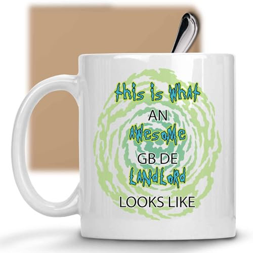 HSIRYAOHD Tasse mit Aufschrift The Best Cup, lustiges Geschenk für Vermieter, lustiges Geschenk von Mietern zu Weihnachten, Aufschrift This is My Way of Paying Miet, 325 ml, weiße