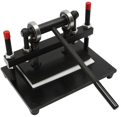TanjcXliu Leder Stanzmaschine und Prägemaschine Lederschneidemaschine Manuelle Stanz Prägepresse Leder- und Stoff-Schneidemaschine - 2T Tragfähigkeit, 10x6,3 Zoll Schneidefläche