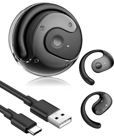 Ai Language Translation Earbuds, 144 Languages Real-Time Translating Headphones with Microphone 48h Two-Way Open Ear Translator Earbuds with Bluetooth 5.4 for Travel Business Learning Music Calls